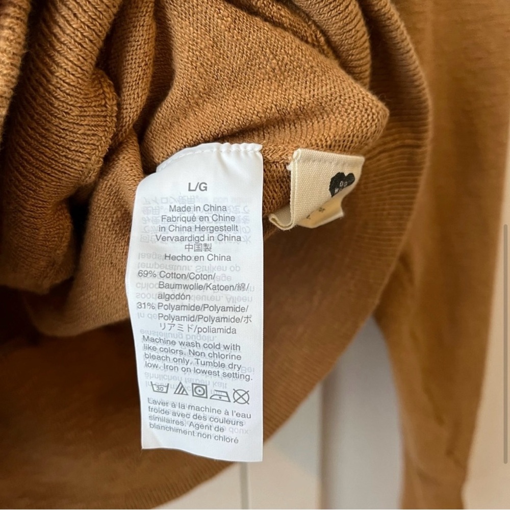 Madewell Camel Brown Mockneck Pullover Sweater - Picture 5 of 6